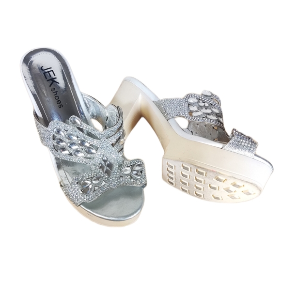 Sz 6 JEK silver and jem shoes - Picture 5 of 5